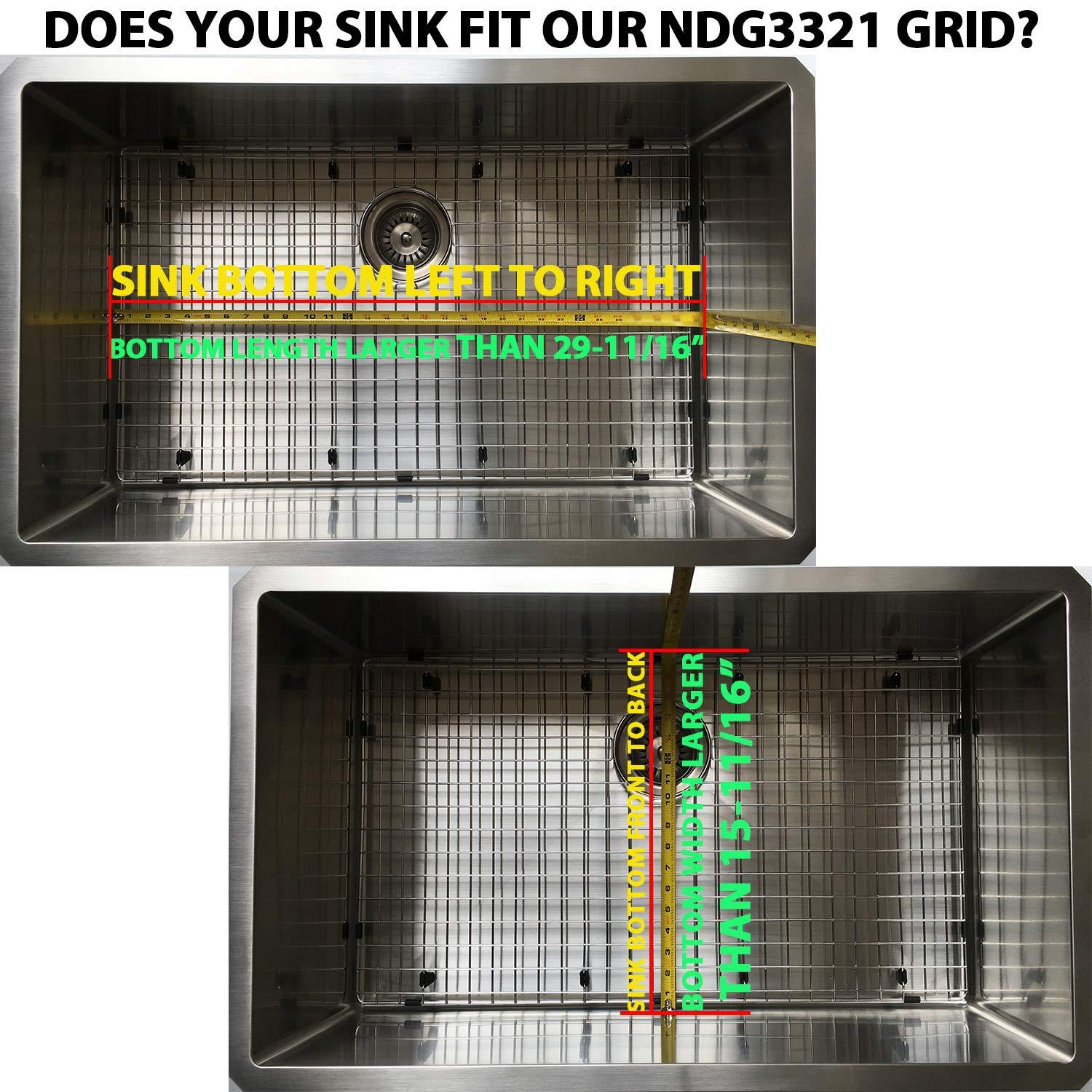 29.69-in x 15.67-in Rear Drain Heavy-Duty Stainless Steel Sink Grid