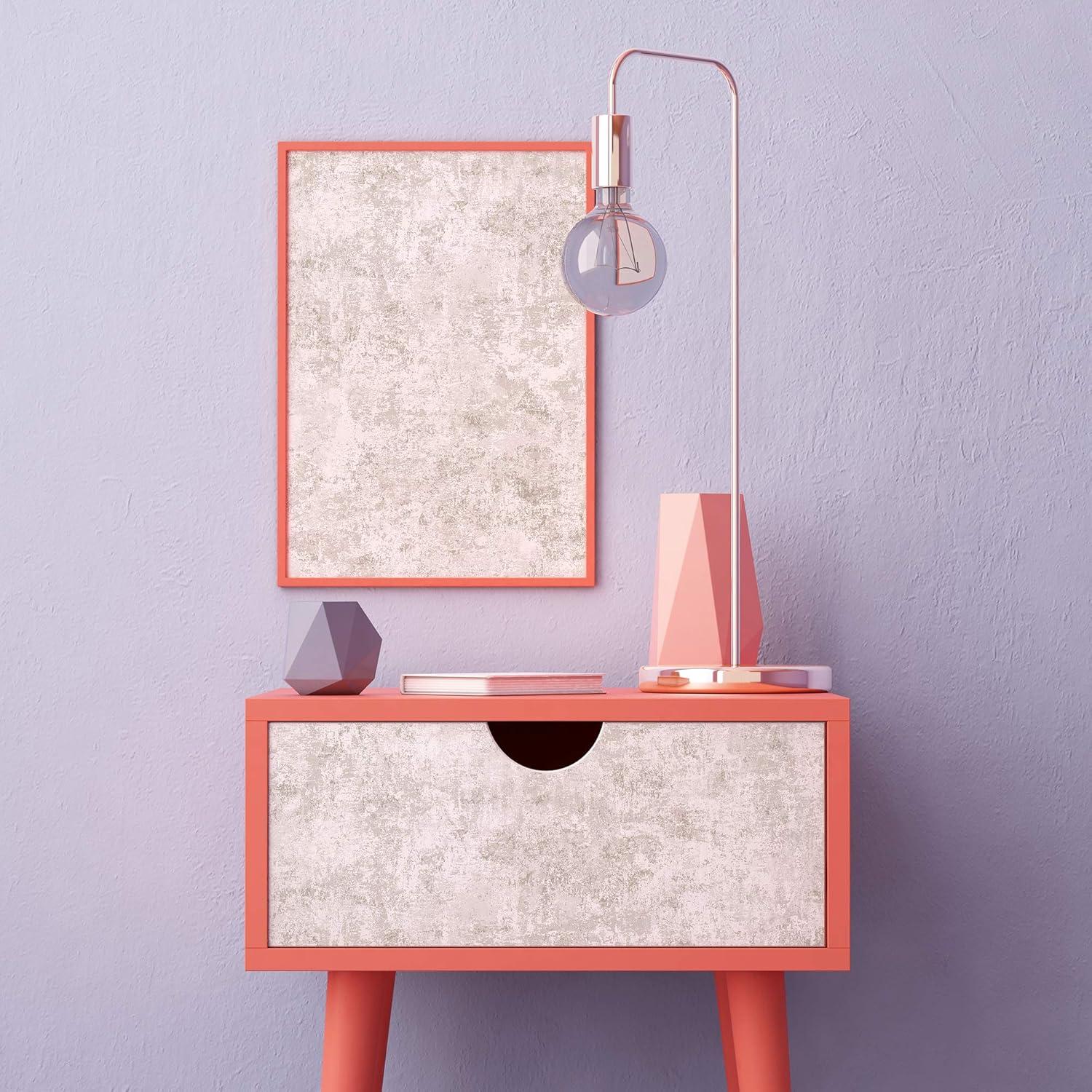 Tempaper & Co. Distressed Gold Removable Peel and Stick Wallpaper, Pearl Leaf, 28 sq ft