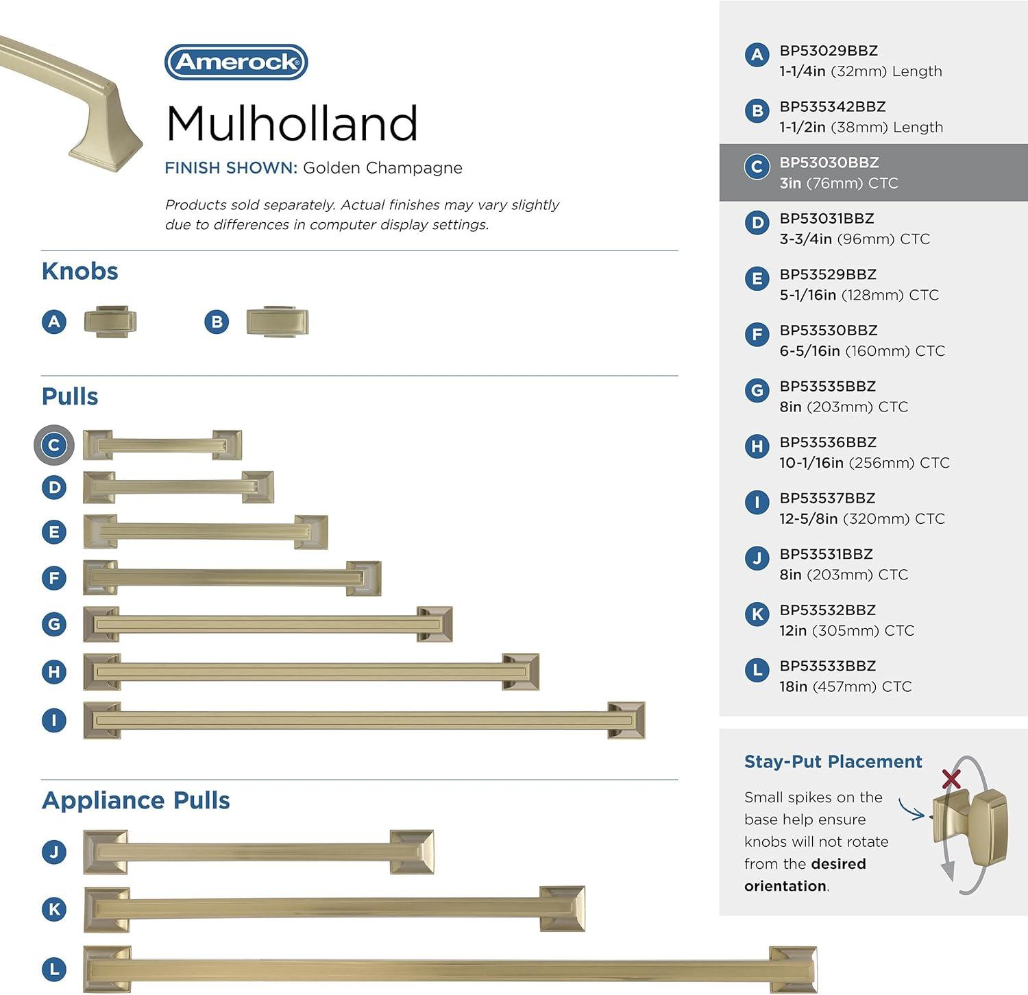 Amerock Mulholland Cabinet or Drawer Pull