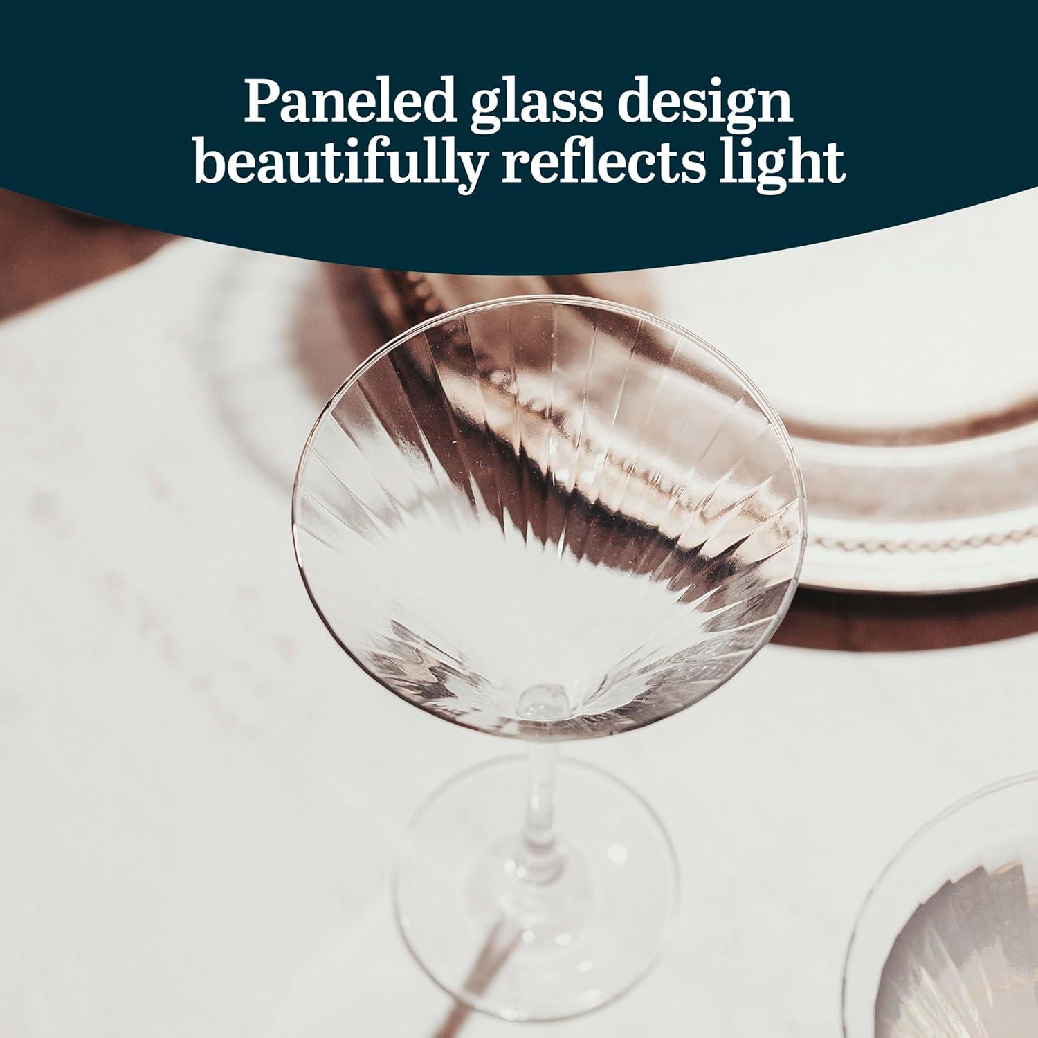 Paneled Libbey Martini Glasses