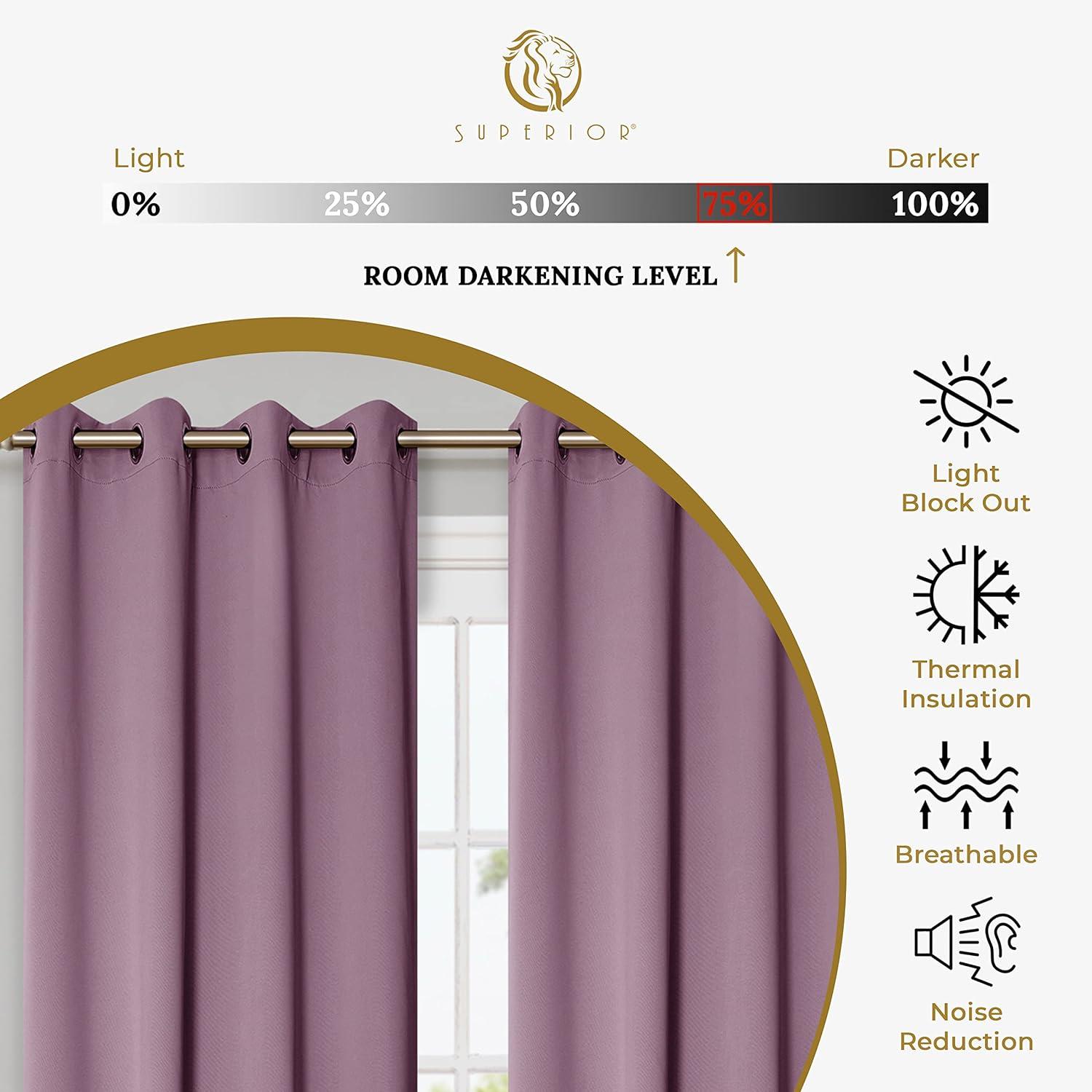 Superior Bertrand Solid Modern Room Darkening Curtain Panel (Set of 2)