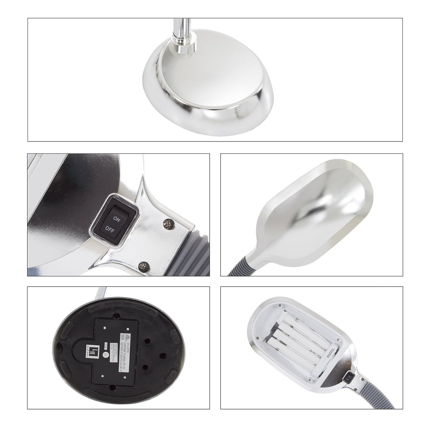 Lavish Home Home Sunlight 60" Task Floor Lamp, - Full Spectrum Natural Sunlight Lamp with Bendable Neck