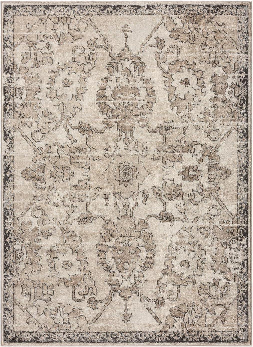 Luxe Weavers Oriental Floral Distressed Area Rug