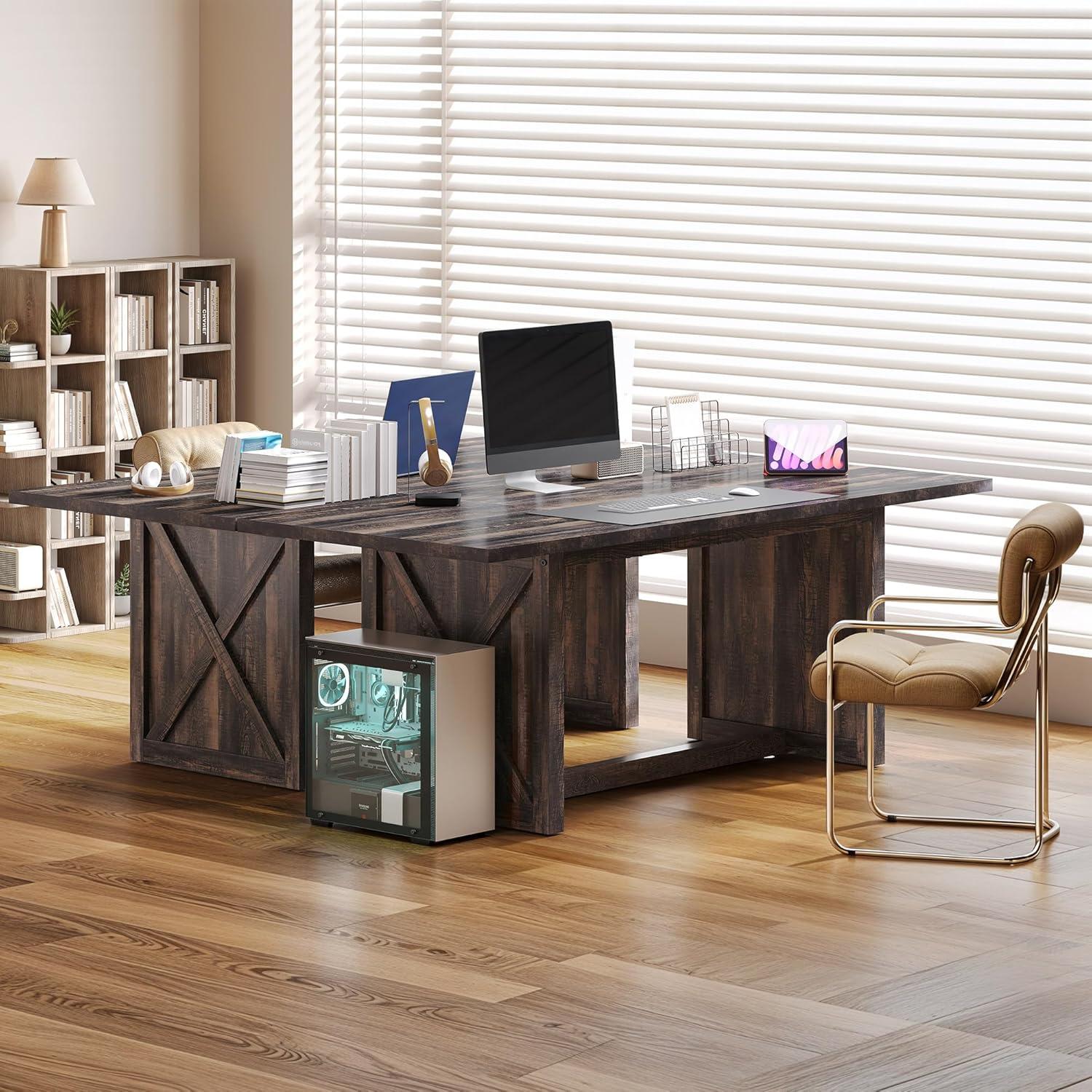 Rustic Oak 6ft Farmhouse Executive Desk