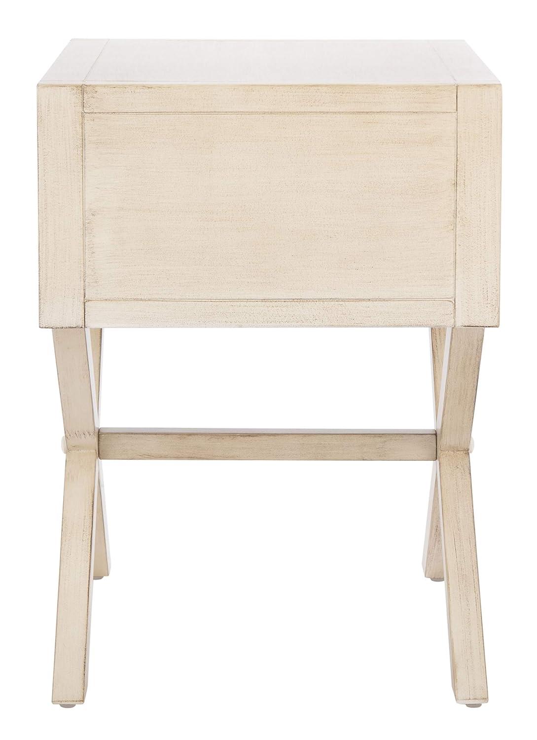 Odilia 1 Drawer Nightstand - Antique White - Safavieh.