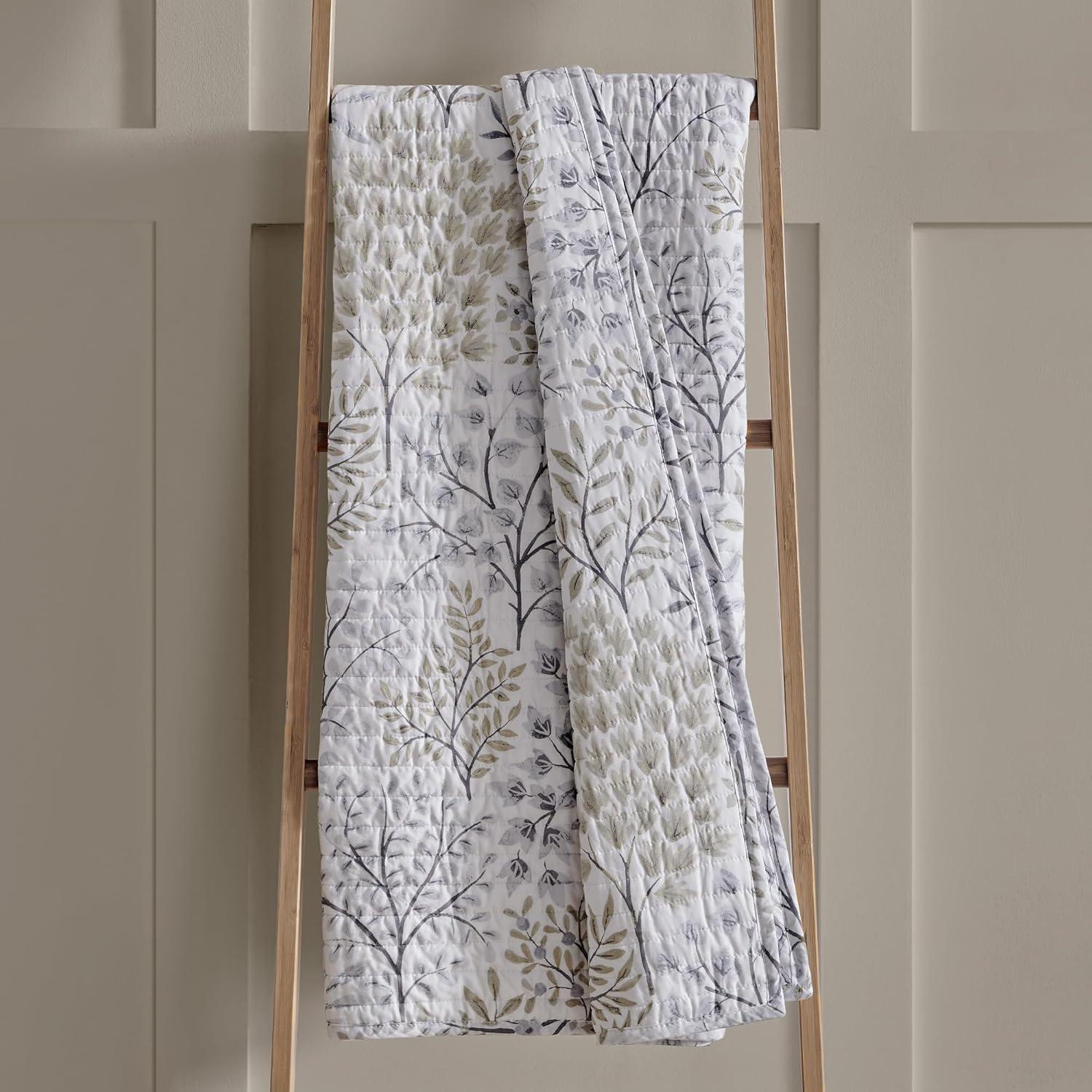 English Forest Natural  Quilted Throw - Levtex Home
