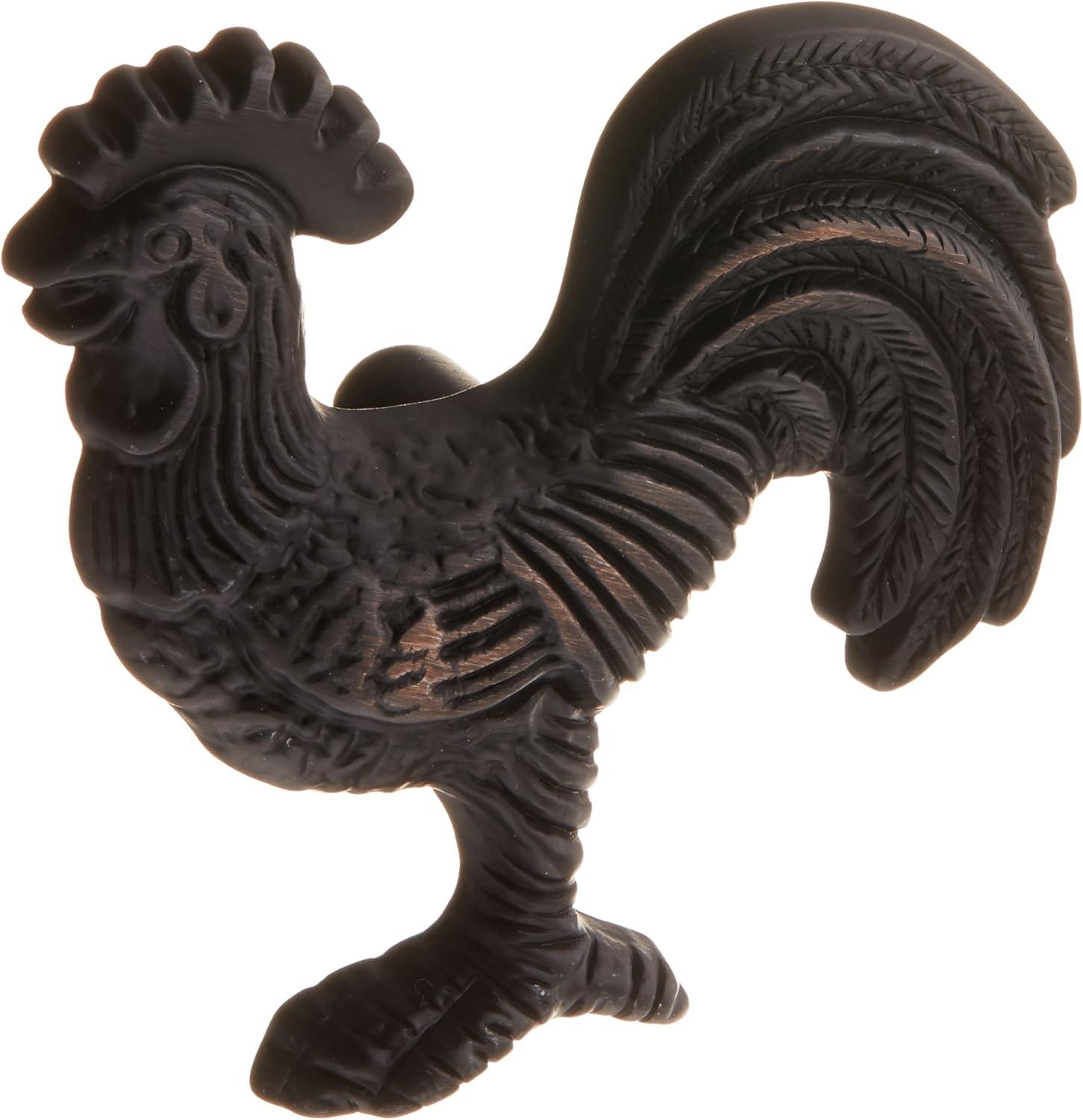 Oil Rubbed Bronze Rooster Novelty Cabinet Knob