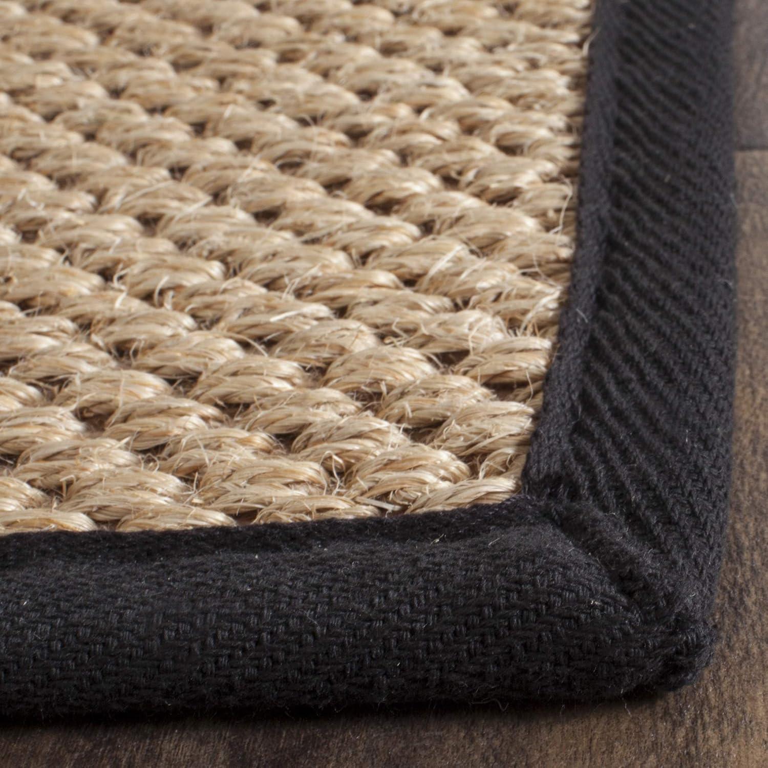 Hand-Knotted Maize & Black Seagrass 2'6" x 4' Area Rug