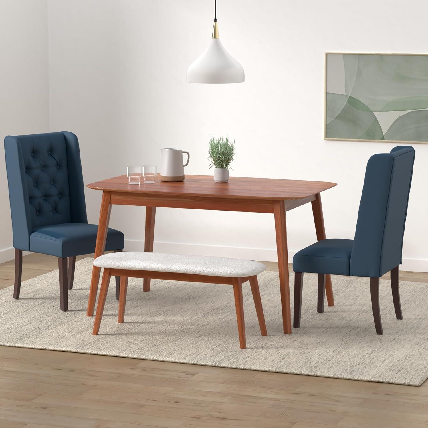 Christopher Knight Home Set of 2 Blythe Tufted Dining Chairs Navy Blue: Polyester Upholstery, Hardwood Frame