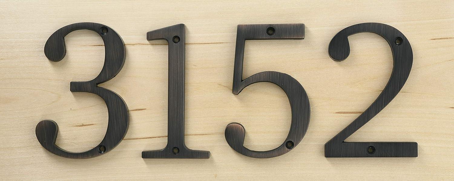 4" Bronze Metal Floating House Number 2