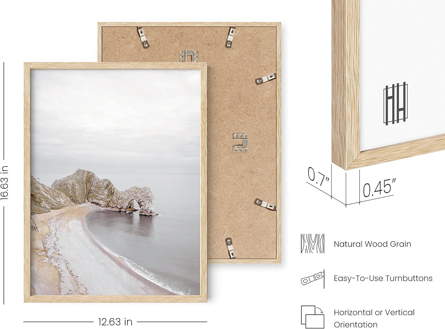 Haus and Hues Beach Wall Decor - Set of 3 Beach Pictures Wall Art, Ocean Wall Art, Coastal Wall Art, Nature Wall Art, Modern Wall Art, Beach Poster, Framed Wall Art For Living Room(Framed Beige 12x16)