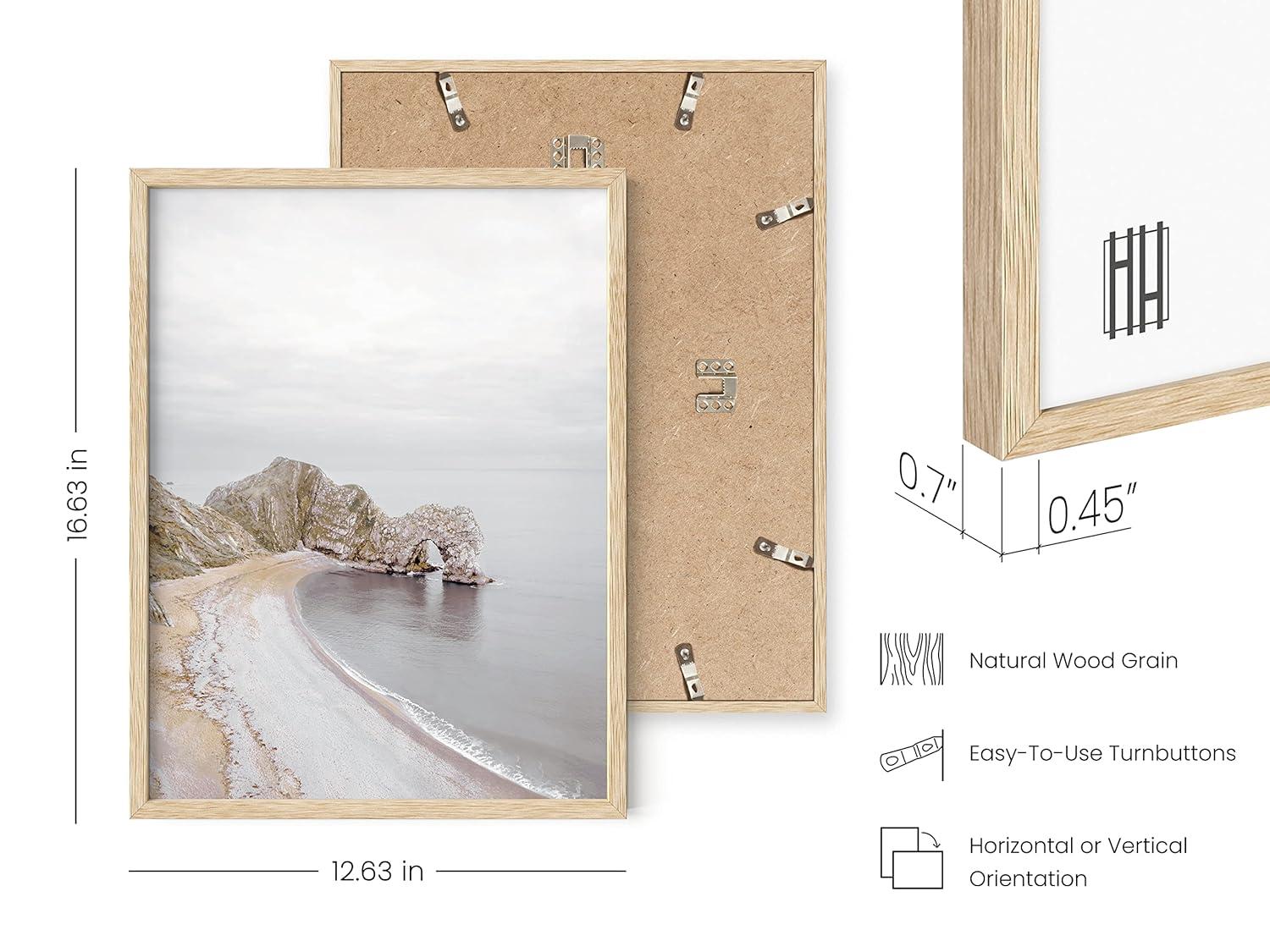 Haus and Hues Beach Wall Decor - Set of 3 Beach Pictures Wall Art, Ocean Wall Art, Coastal Wall Art, Nature Wall Art, Modern Wall Art, Beach Poster, Framed Wall Art For Living Room(Framed Beige 12x16)