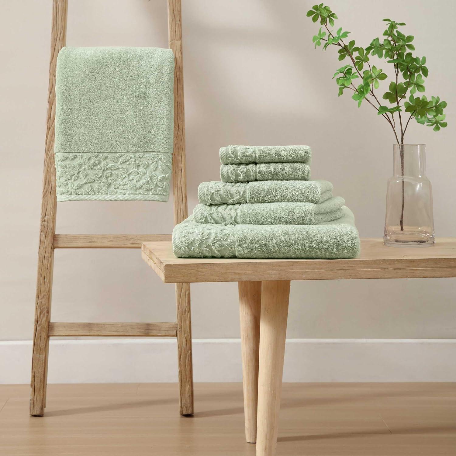 Laura Ashley Marilyn Solid Cotton 6 Piece Towel Set