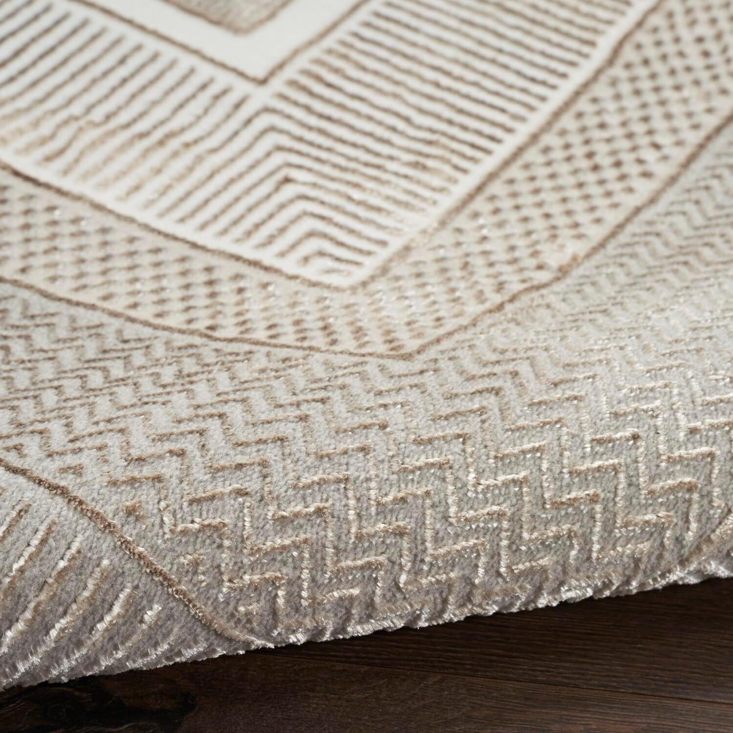 Nourison Glam 9' x 12' Ivory Modern Indoor Rug