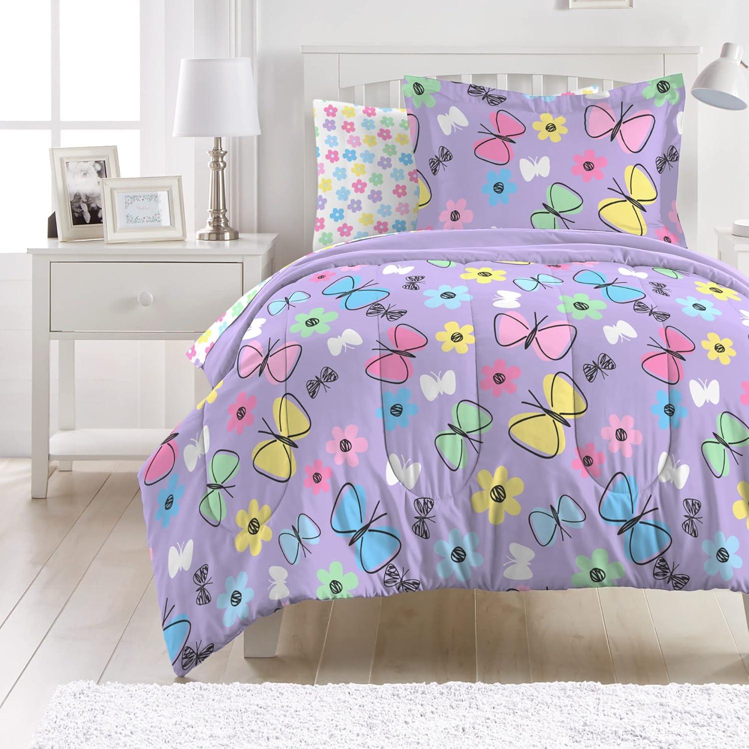 Dream Factory Sweet Butterfly Comforter Set Multi Color