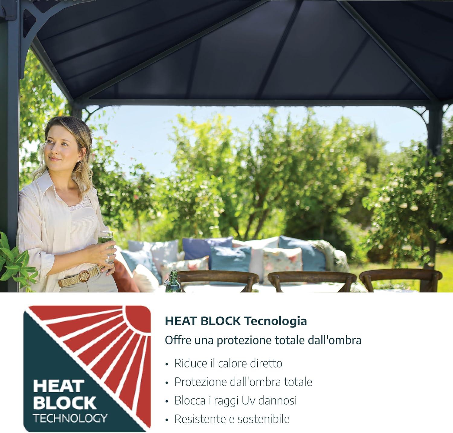 Palram - Canopia Martinique 4300 10' x 14' Polycarbonate/Aluminum Gazebo - Gray/Bronze