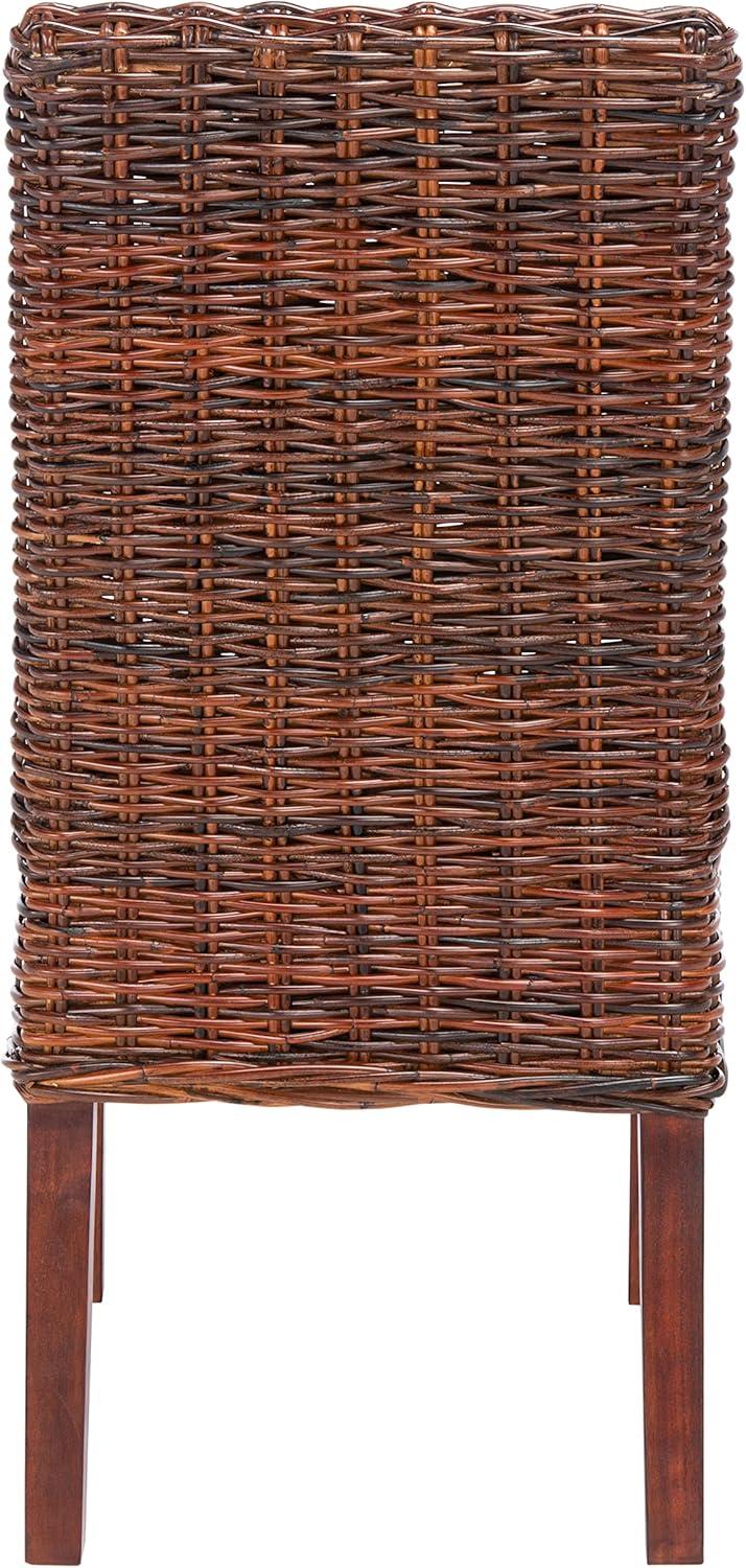 Sanibel 18''H Rattan Side Chair (Set of 2) - Antique Walnut - Safavieh