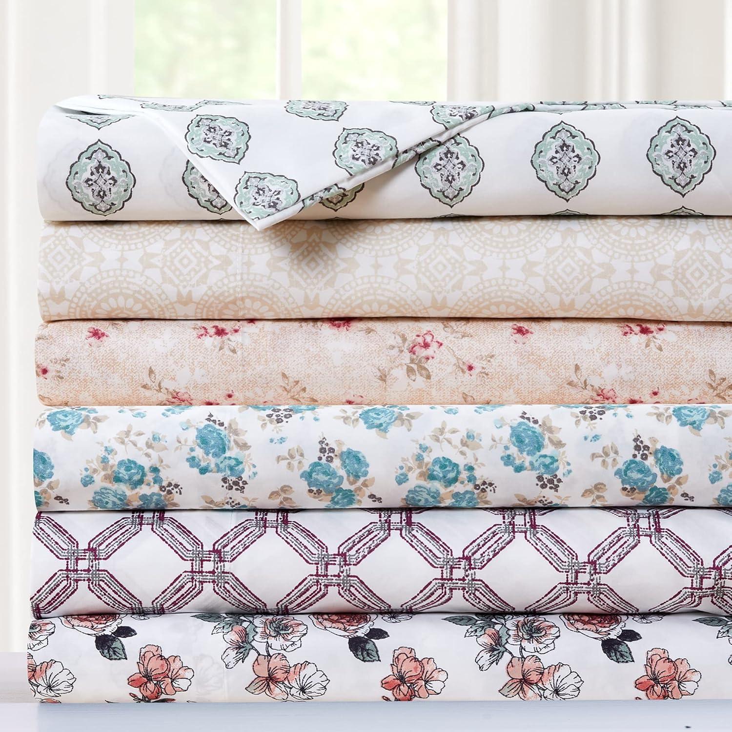 Modern Threads Printed 3 Piece Sheet Set, Claire.