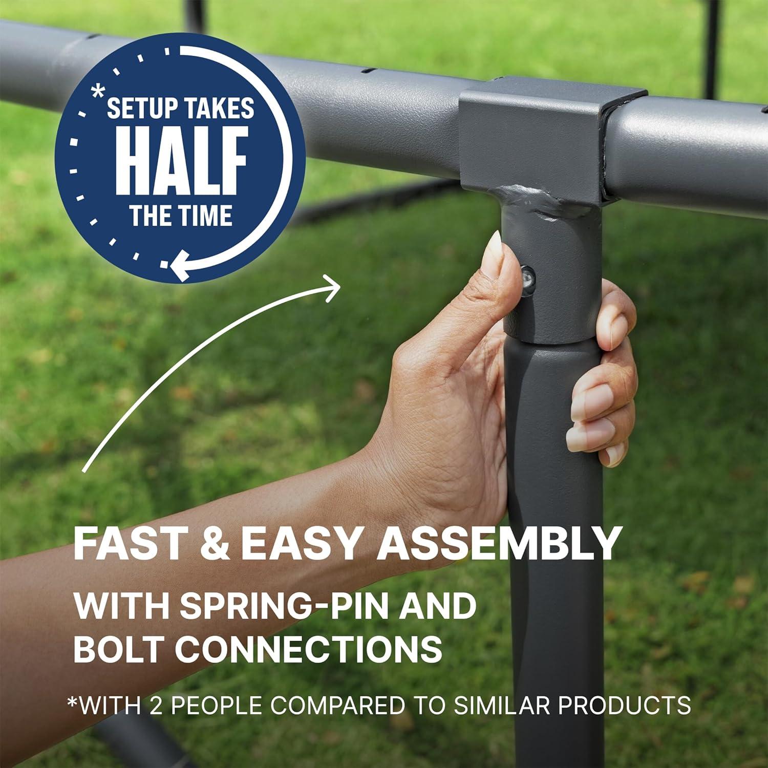 Bestway Xtreme Air 15 ft Trampoline for Kids & Adults, No-Gap Enclosure, Foam-Padded Poles