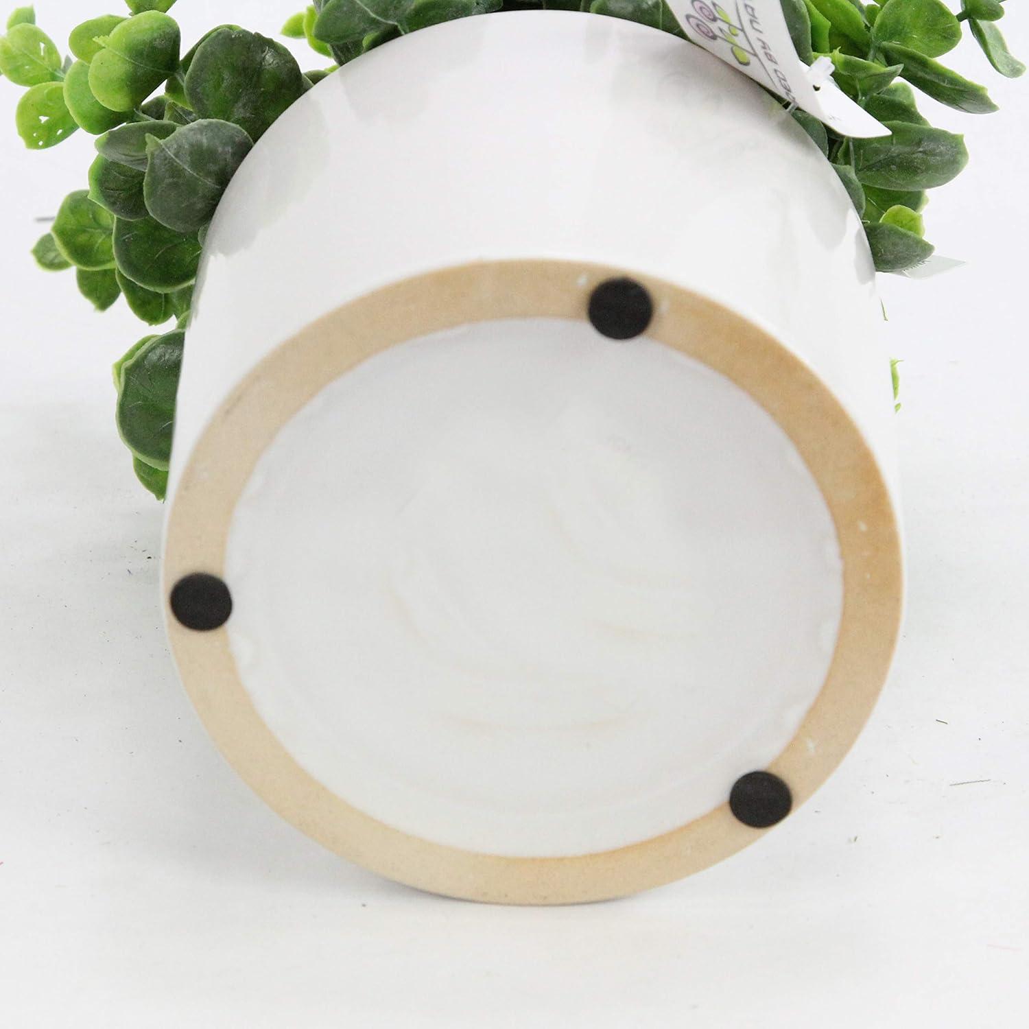 Admired by Nature  Artificial Eucalyptus Plant with Ceramic Pot - Green