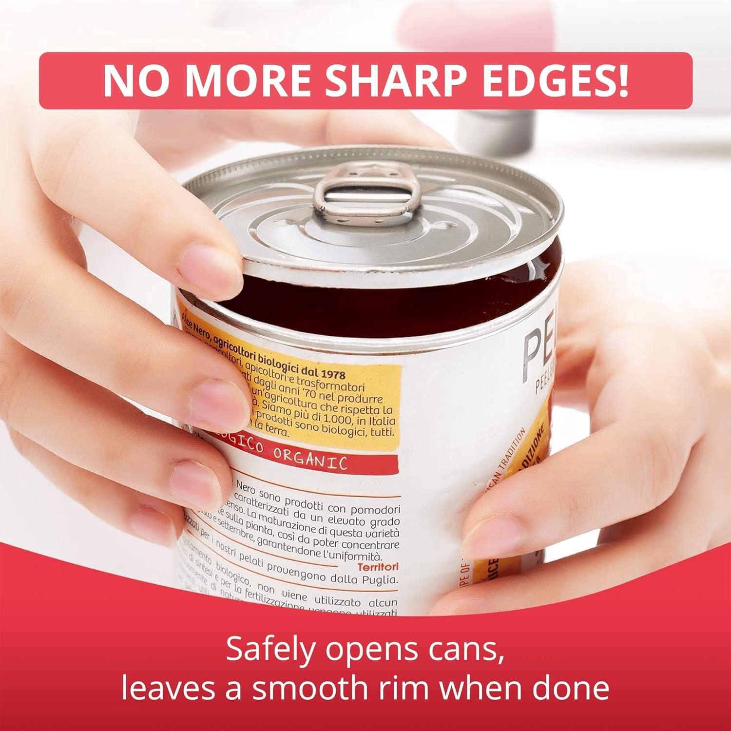 One-Touch Electric Can Opener: Auto Stop, Smooth Edge, Battery Operated