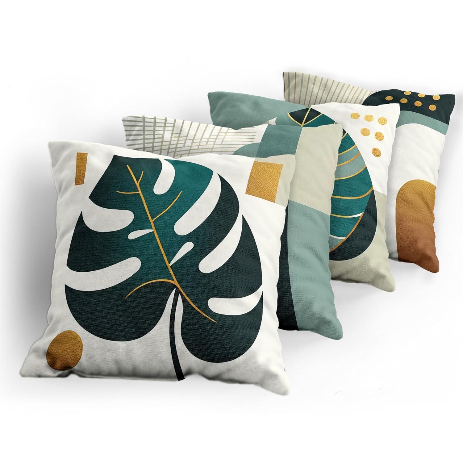 Ambesonne Dark Teal Orange Indoor/Outdoor Pillow Cover