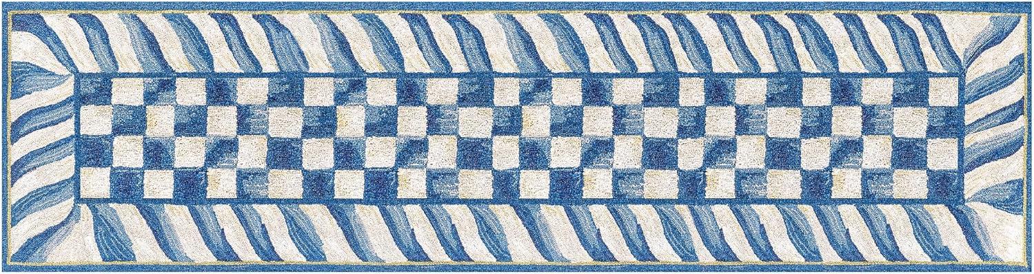 MacKenzie-Childs Truly Royal Check® 2'6" x 8' Washable Runner