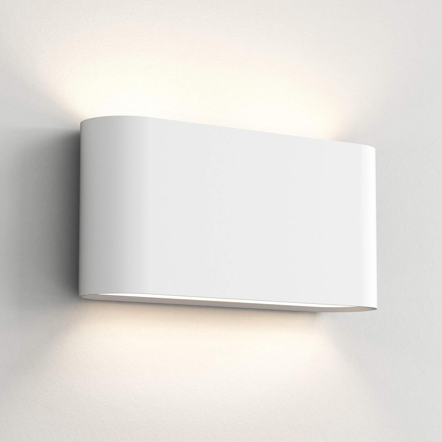 White Plaster Dimmable LED Wall Sconce