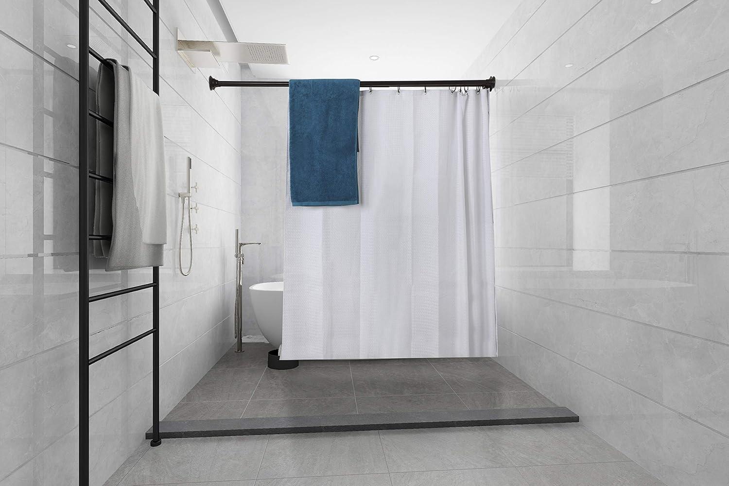 Utopia Alley 72'' Straight Tension Shower Curtain Rod & Hook Set