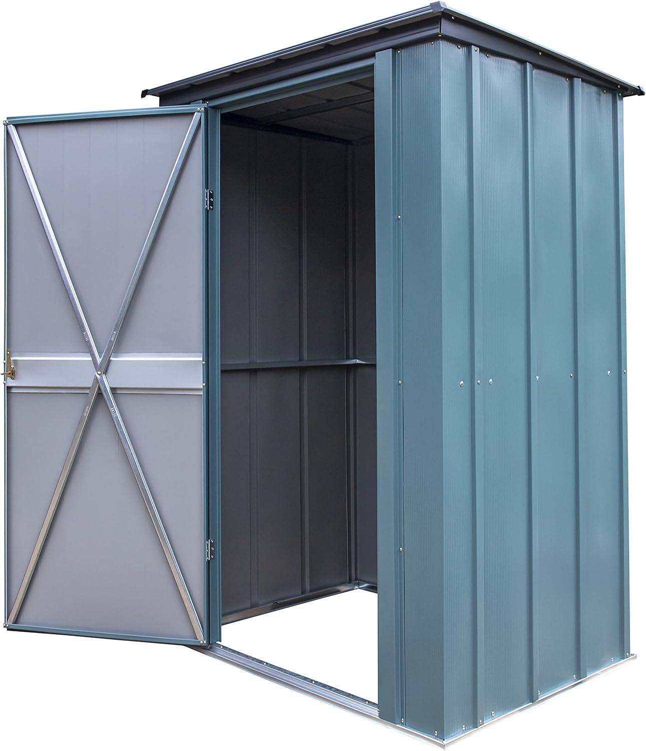 Juniper Berry 4' x 3' Steel Patio Storage Shed Kit