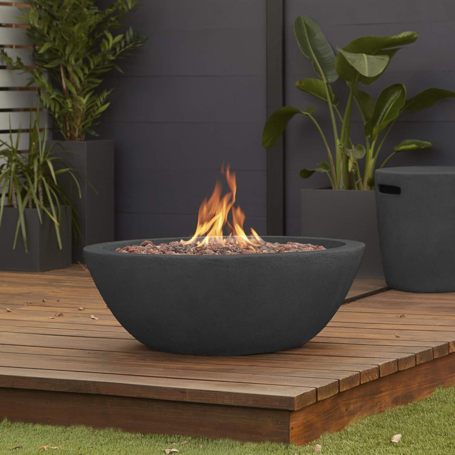 Fernanda Fire Bowl - Shale / Round