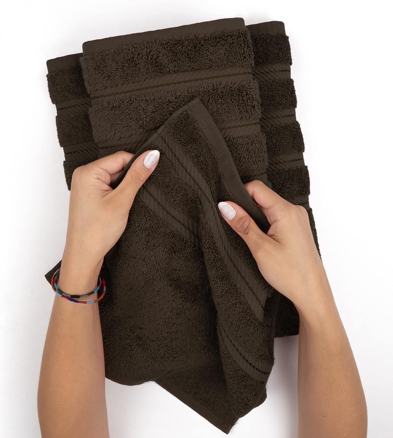 American Soft Linen Luxury 35x70 Jumbo Large Bath Towel, 100% Cotton Turkish Bath Towel Sheet, Brown