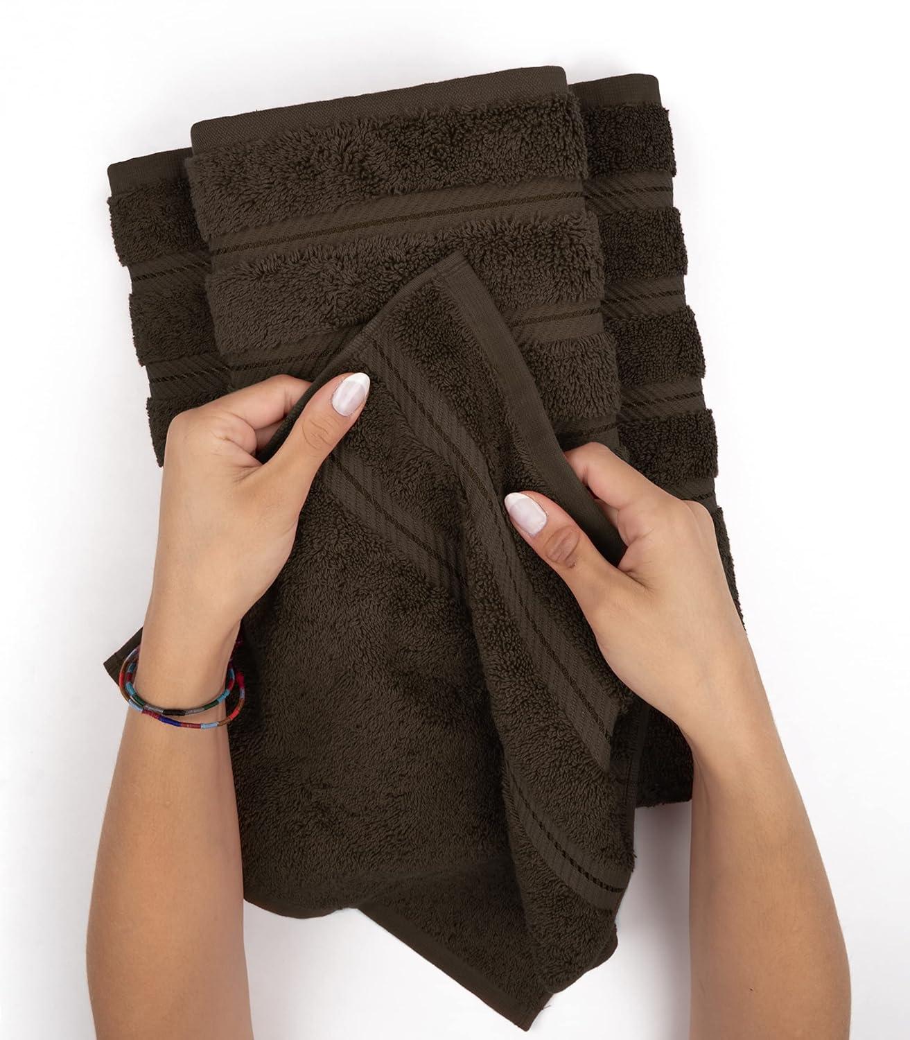 American Soft Linen Luxury 35x70 Jumbo Large Bath Towel, 100% Cotton Turkish Bath Towel Sheet, Brown