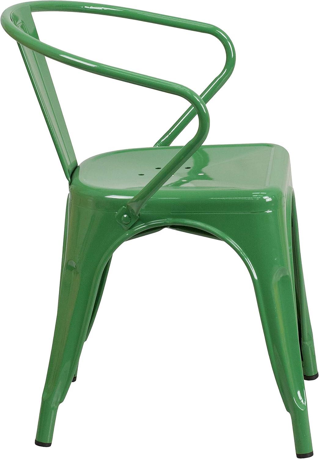 Flash Furniture Hucheson Metal Indoor-Outdoor Chair with Arms