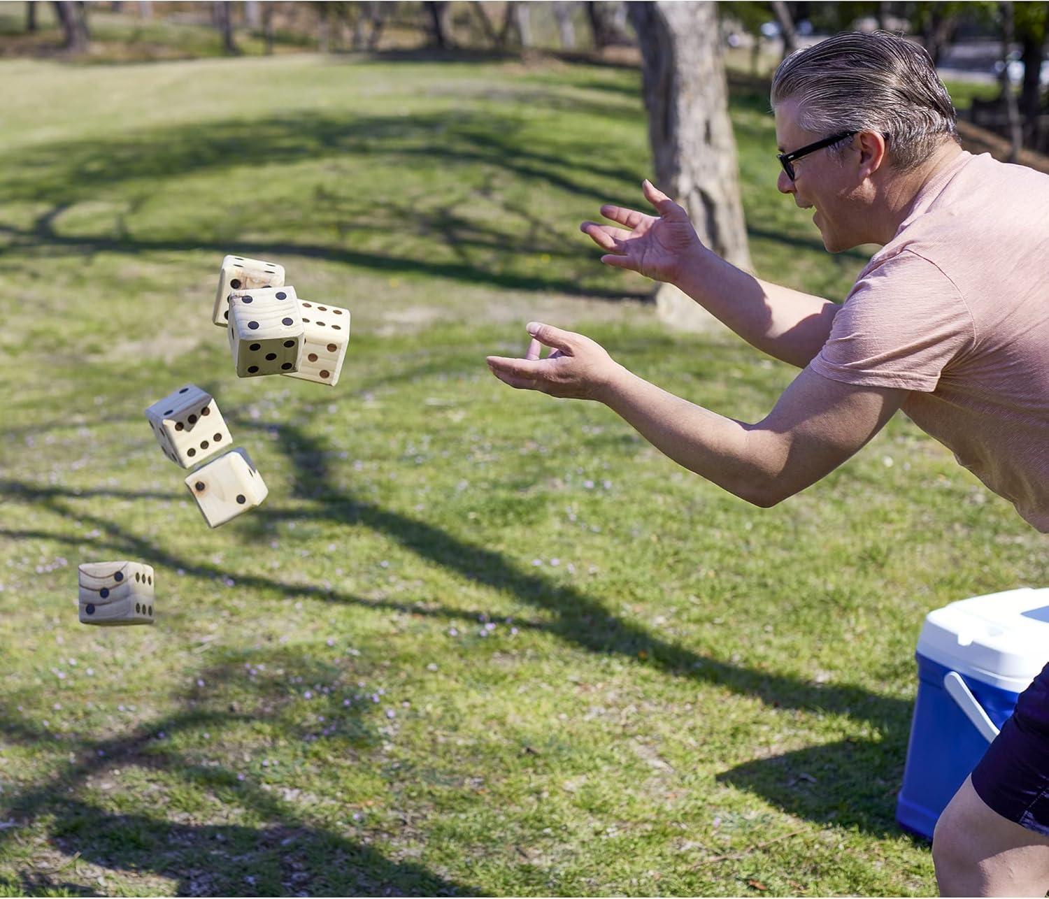 Oversized Wooden Yard Dice