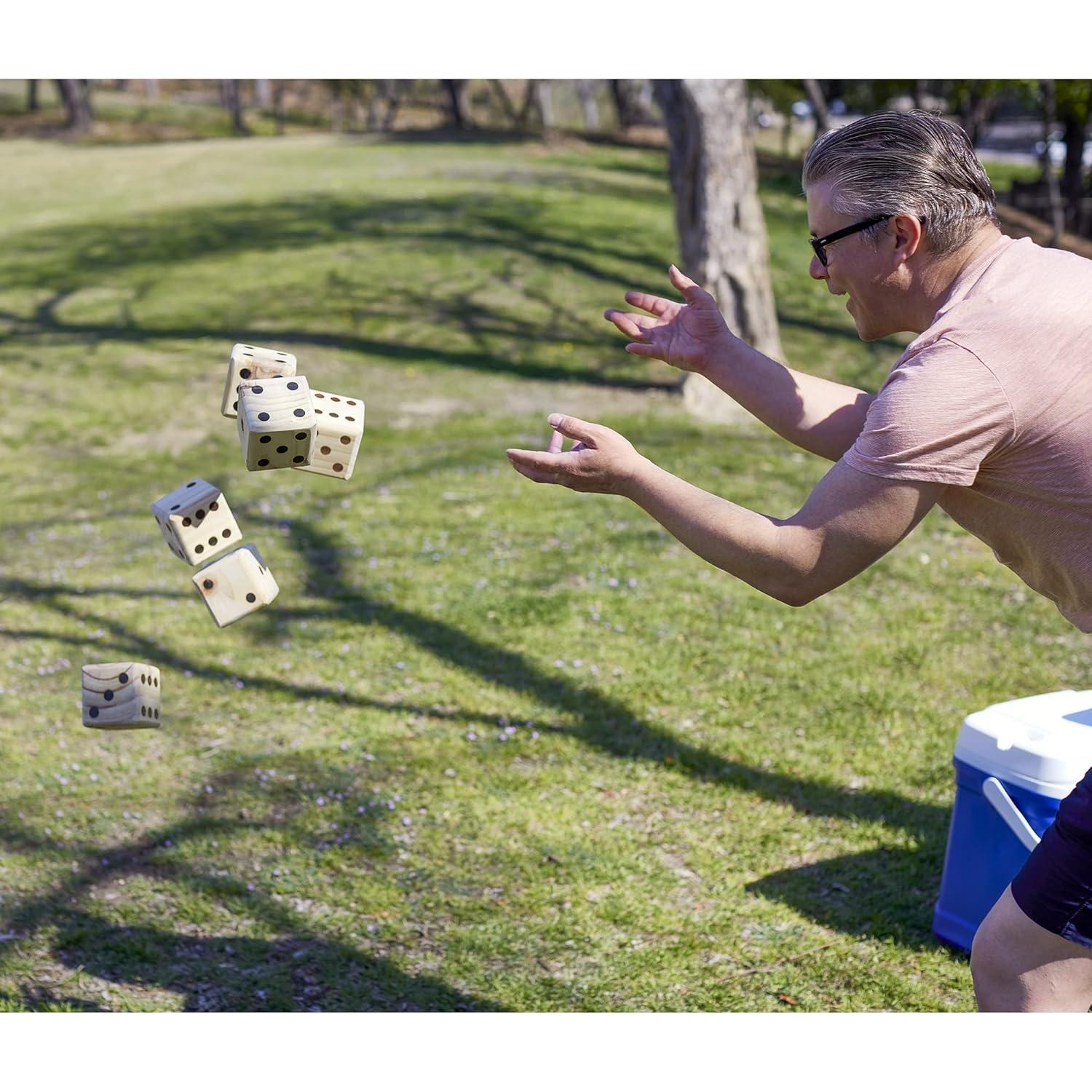 Oversized Wooden Yard Dice