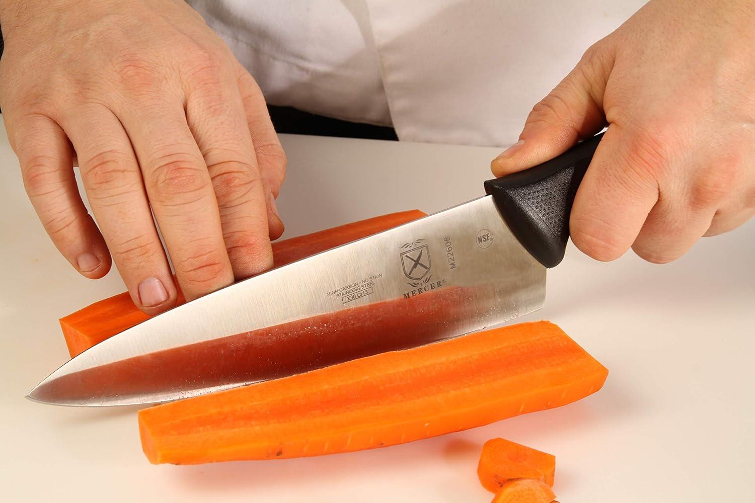 Mercer Culinary Millennia 8" Steel Chef's Knife, Black