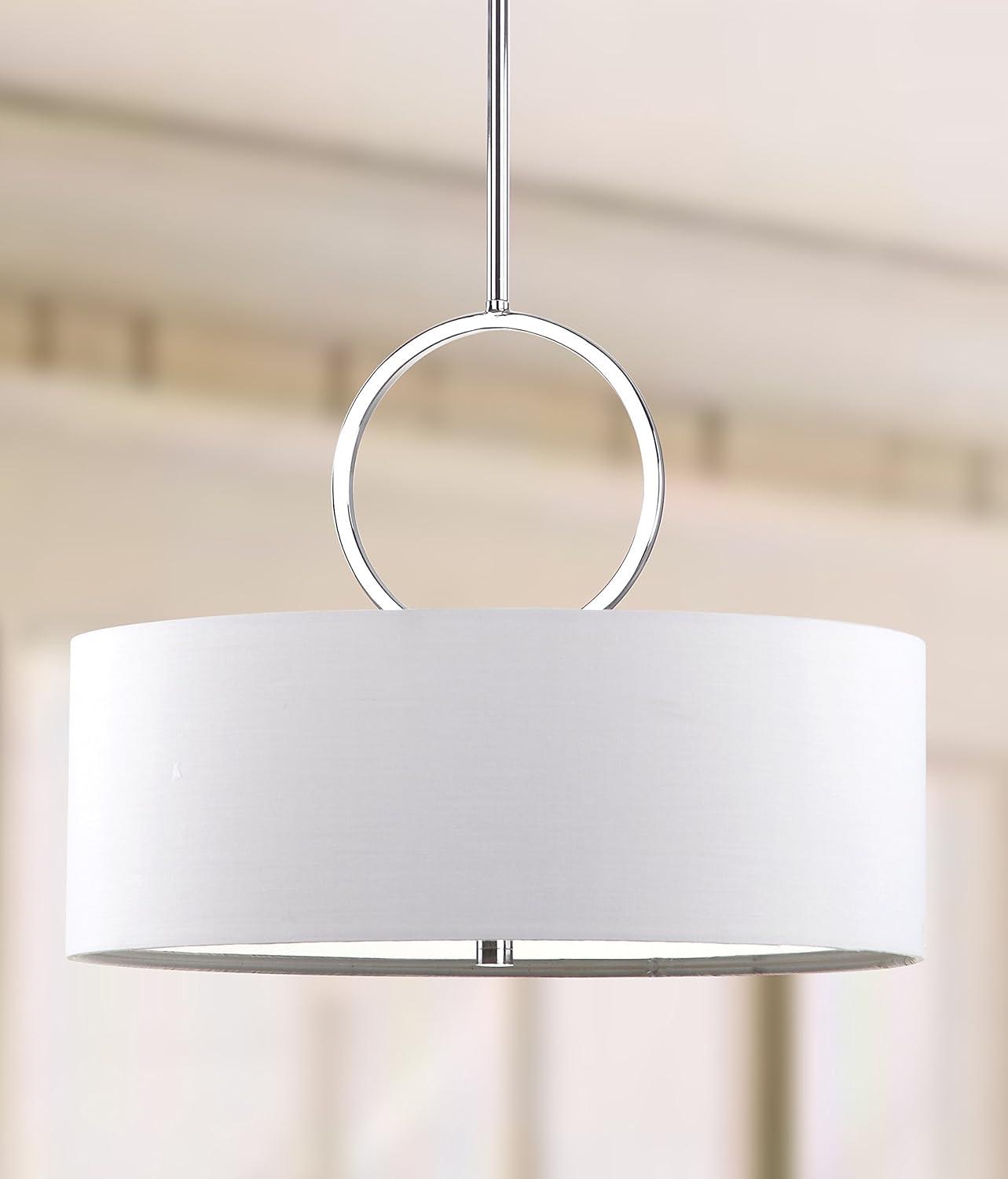 Debonair Drum Pendant Light - Chrome - Safavieh.