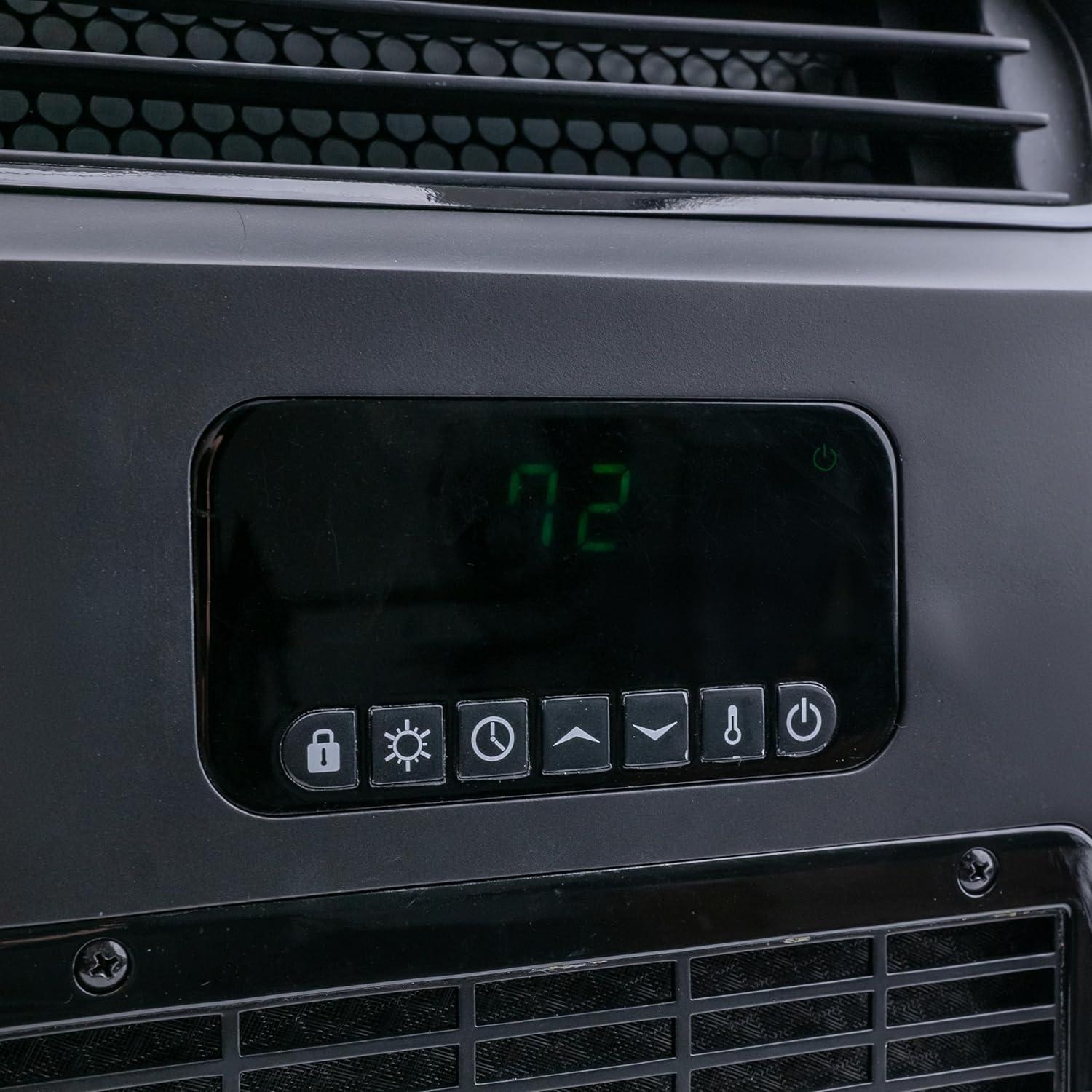 Comfort Zone 14" Slim Line Wall Mount Electric Space Heater with Stand, Remote Control, Digital Adjustable Thermostat, Timer, LCD Display, Safety Tip Over Switch, Overheat Protection, MT8142