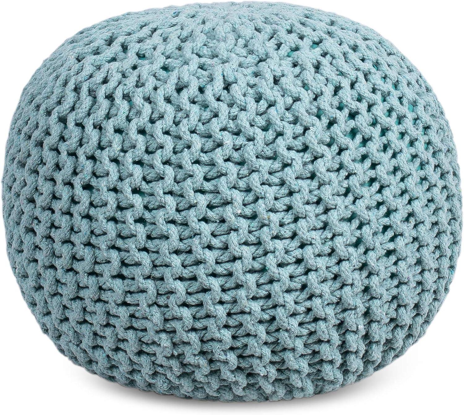 BirdRock Home Round Pouf Foot Stool Ottoman - Sage Green