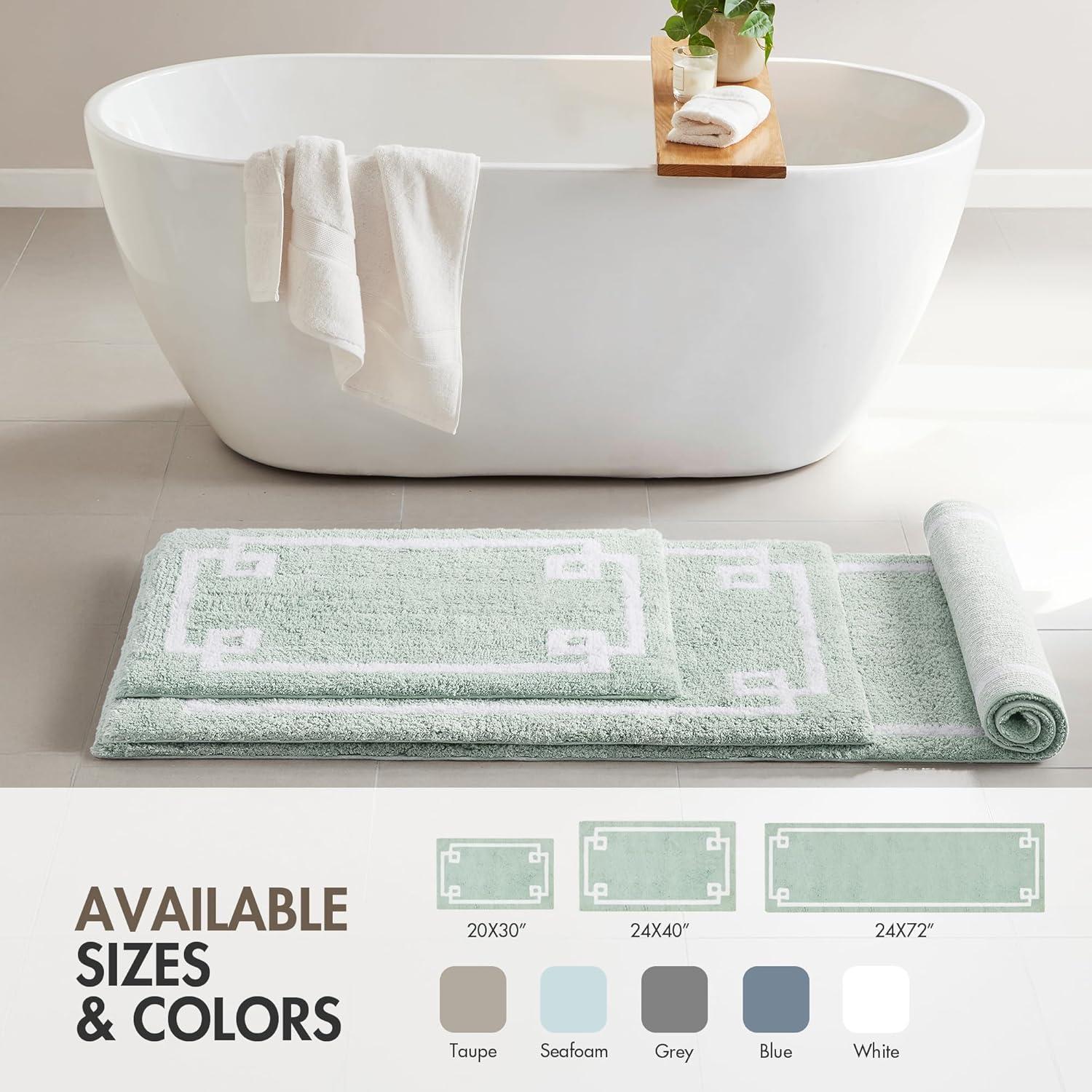 Madison Park 100% Cotton Tufted Bath Rug with Non-Slip Backing