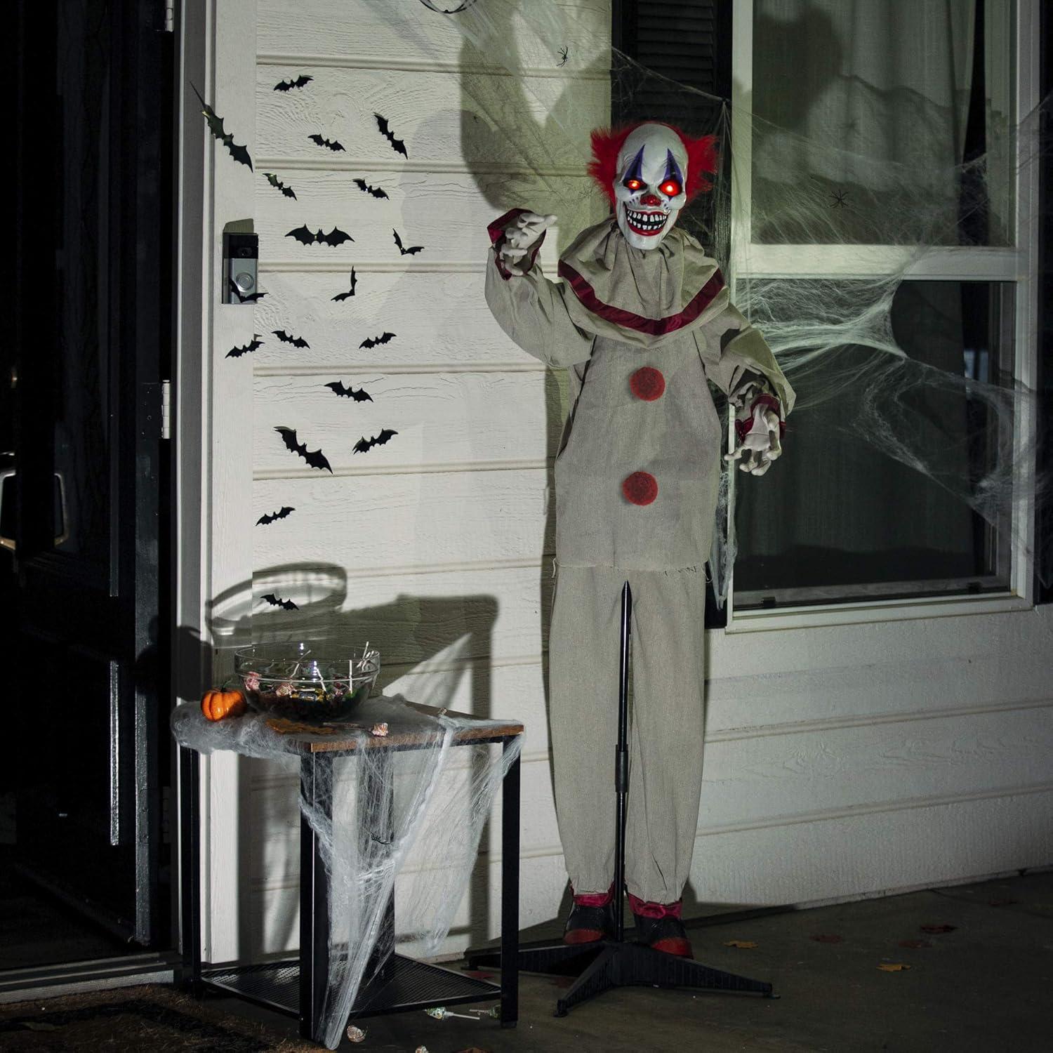 Best Choice Products Funhouse Freddy The Motion Activated Animatronic Killer Clown Halloween Prop w/ Pre-Recorded Lines