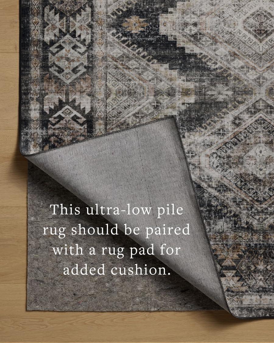 Amber Lewis x Loloi Machine Washable Josie Ink / Earth Area Rug