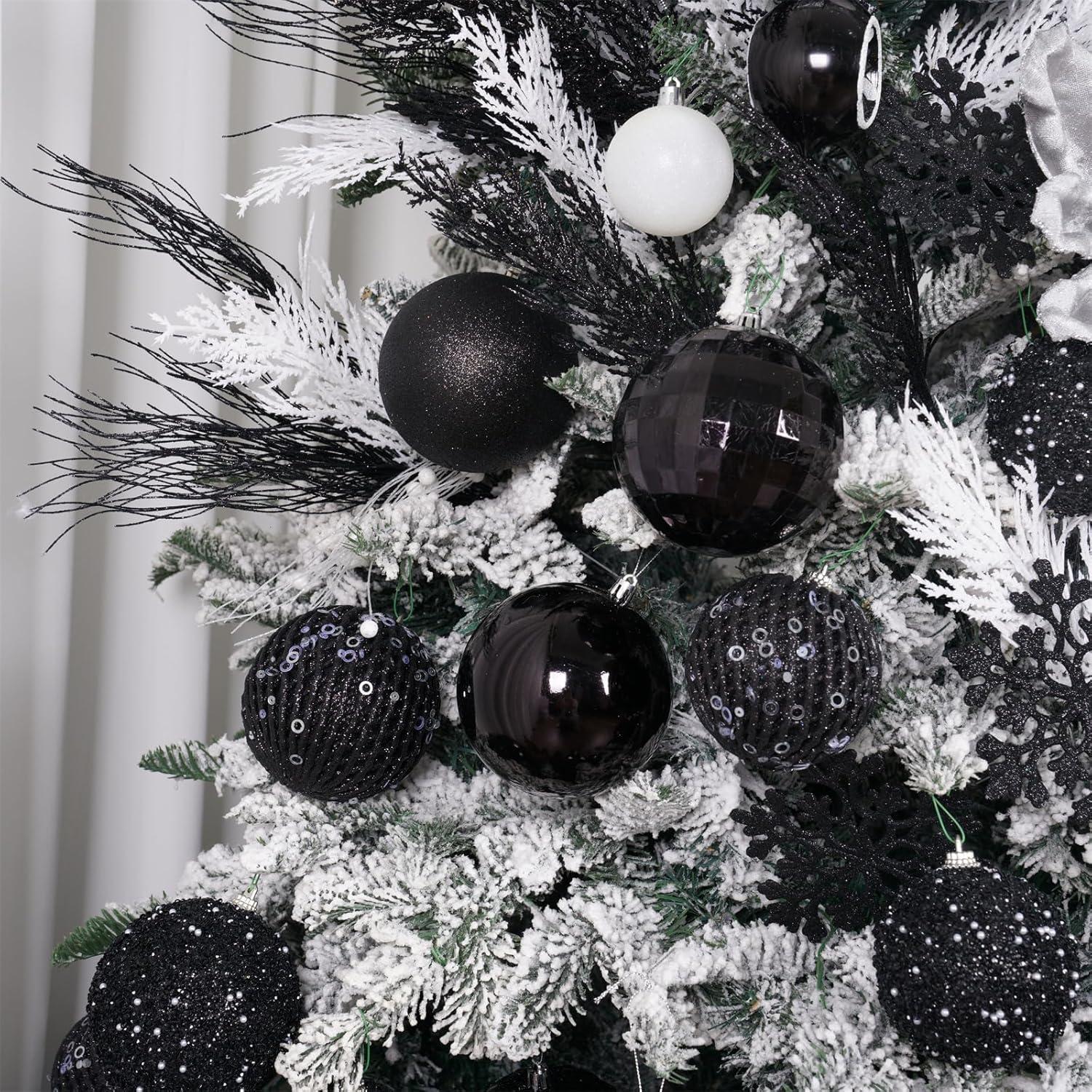 XmasExp 4in Large Christmas Ornaments Christmas Ball Ornaments Giant Tree Decoration Shatterproof Decorative Hanging Balls for Holiday Party Decor (Silver,4pcs)