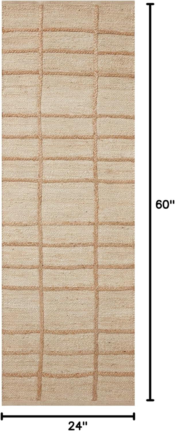 Loloi II Bodhi Collection BOD-04 Ivory / Natural, Geometric Area Rug 2'-0" x 5'-0"