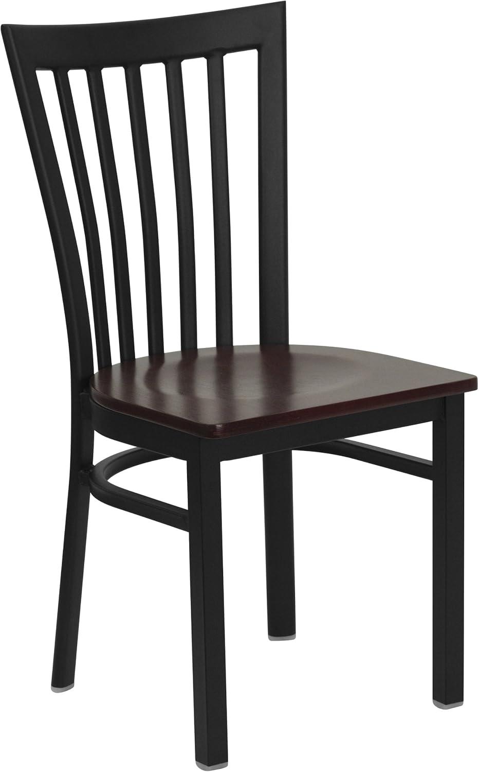 Flash Furniture Black School House Back Metal Restaurant Chair