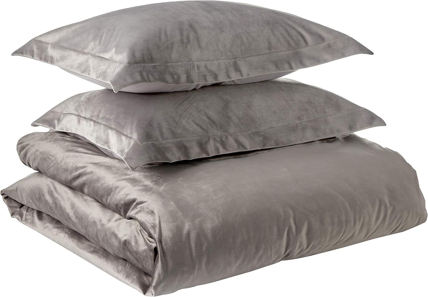 Venice Velvet Oversized Solid Duvet Cover Set - Tribeca Living