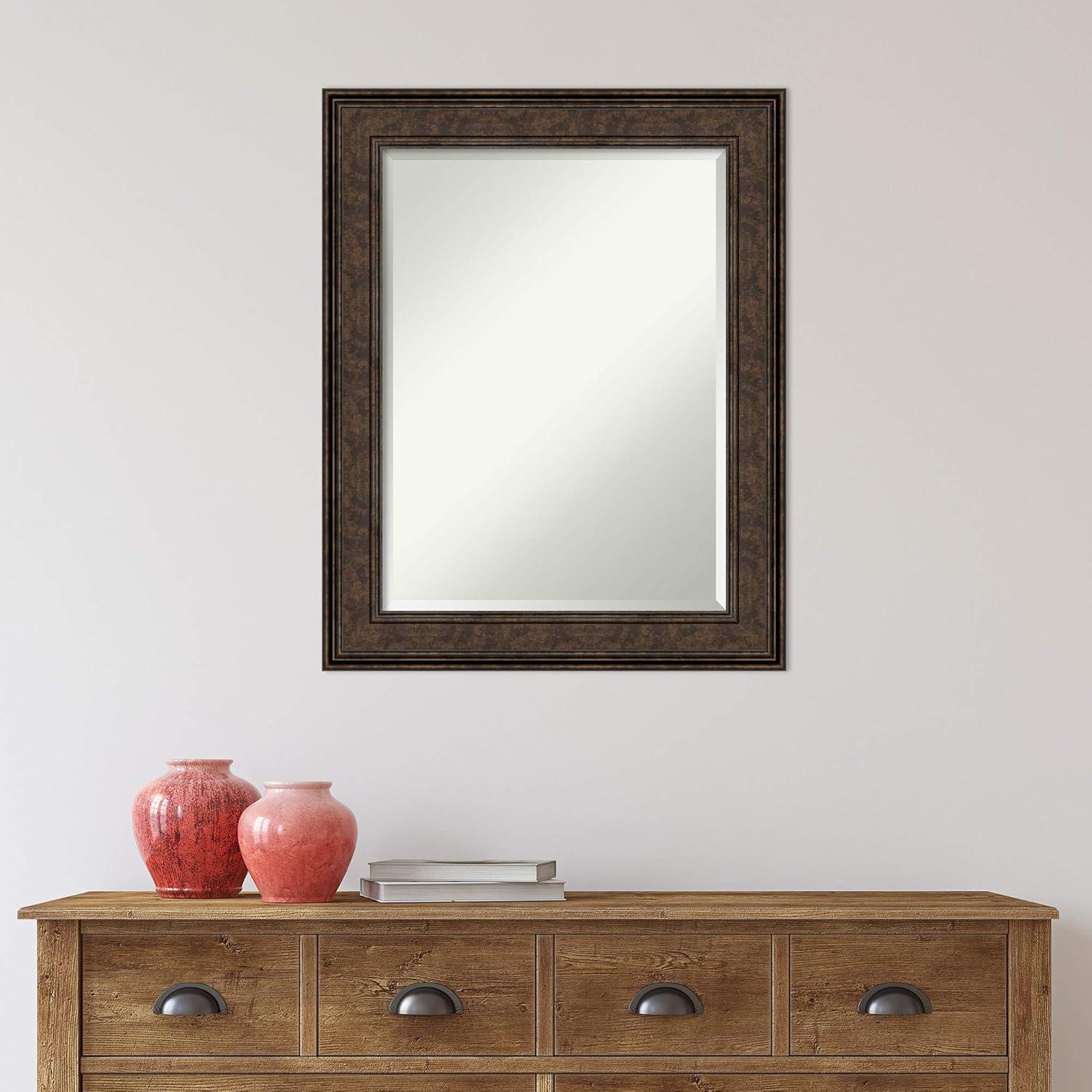 Ridge Bronze Classic Beveled Bathroom Vanity Mirror 24x30