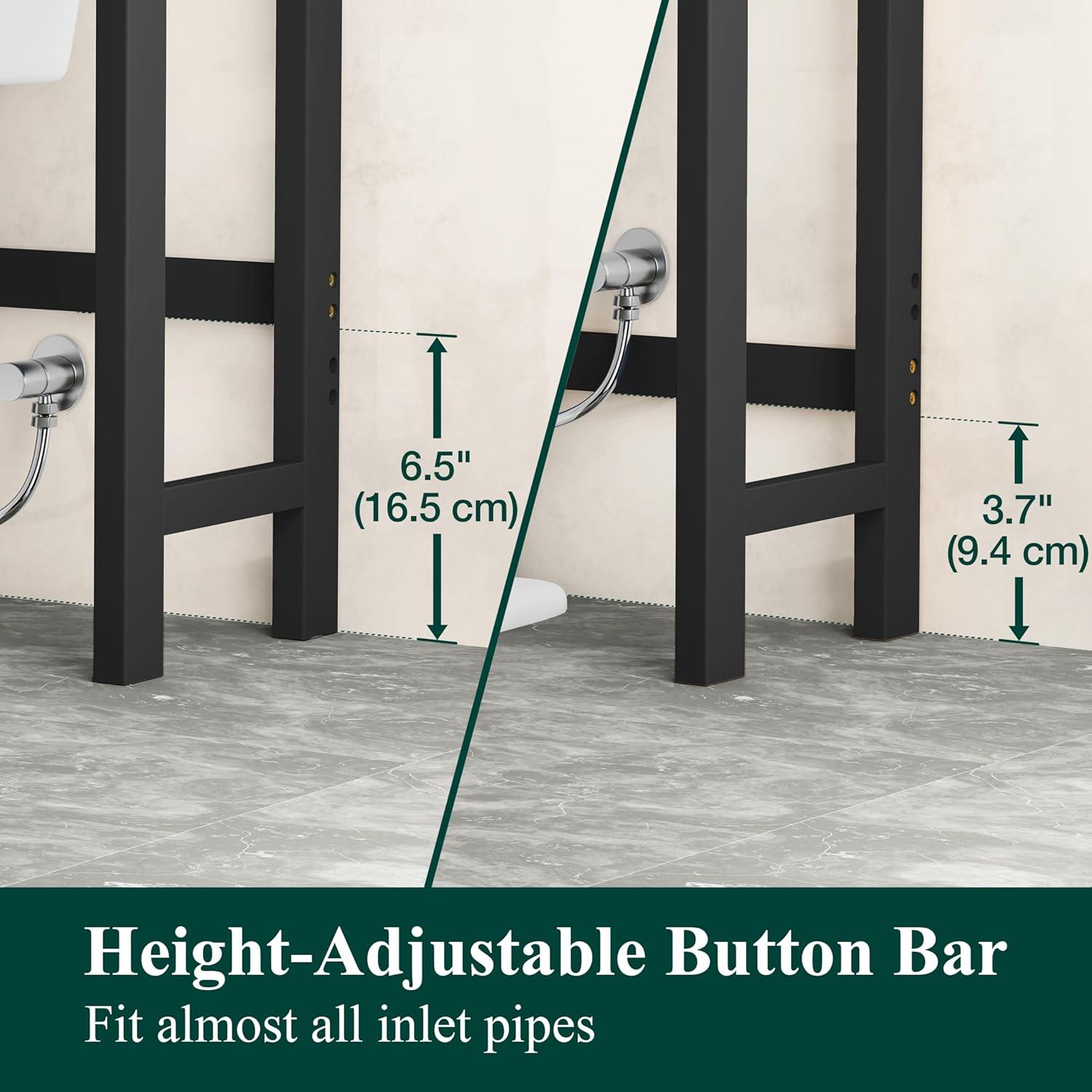 Over The Toilet Storage, 4-Tier Bathroom Organizer Over Toilet with Sturdy Bamboo Shelves, Multifunctional Toilet Shelf, Easy to Assemble and Saver Space, Gray