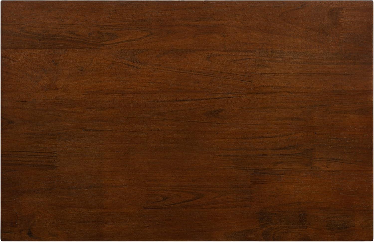 Kate and Laurel Lockridge Rectangle Wood C Table, 19x12x27, Walnut Brown